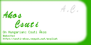 akos csuti business card