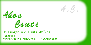 akos csuti business card